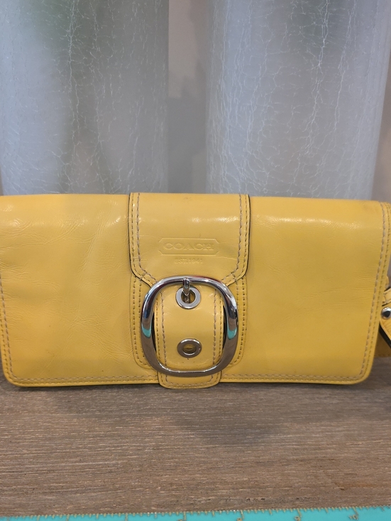 Coach Handbags - Coach Yellow Bleecker Clutch